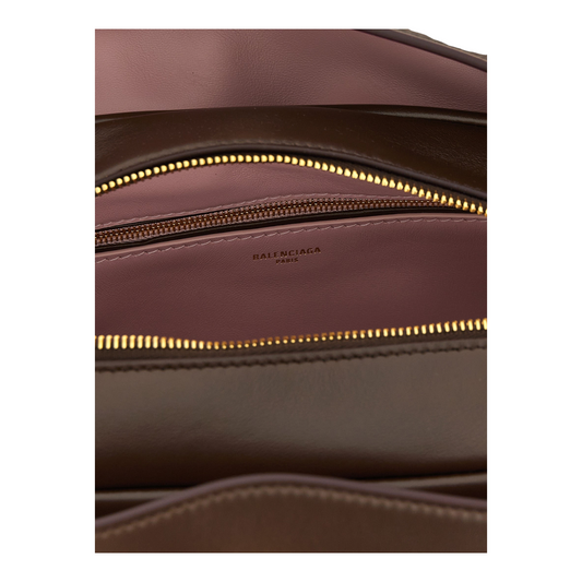 Balenciaga Bowling Le 7 Bolso de Mano Marrón