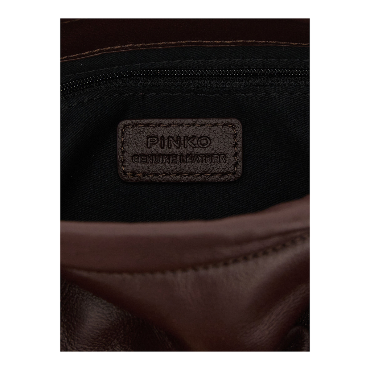 PINKO Flower Clutch Bag Brown