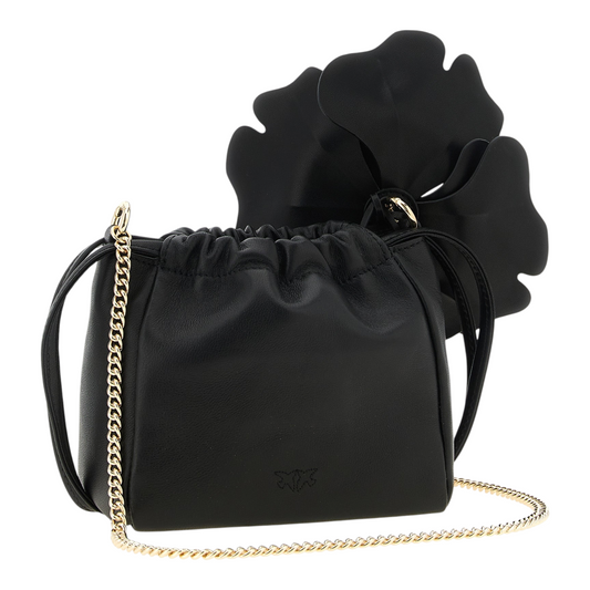 PINKO Flower Clutch Negro