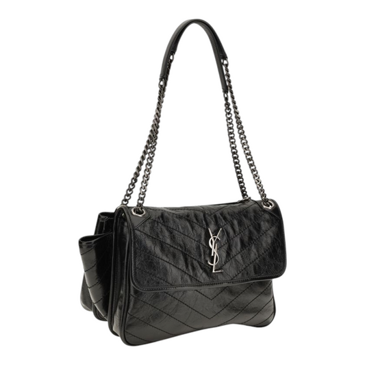 Saint Laurent Niki Tripouch Shoulder Bag Black