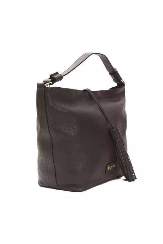 Pompei Brown Donatella Leather Shoulder Bag - XT & Co