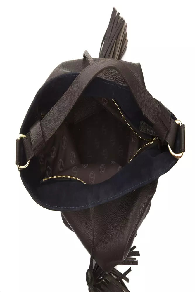 Pompei Brown Donatella Leather Shoulder Bag - XT & Co