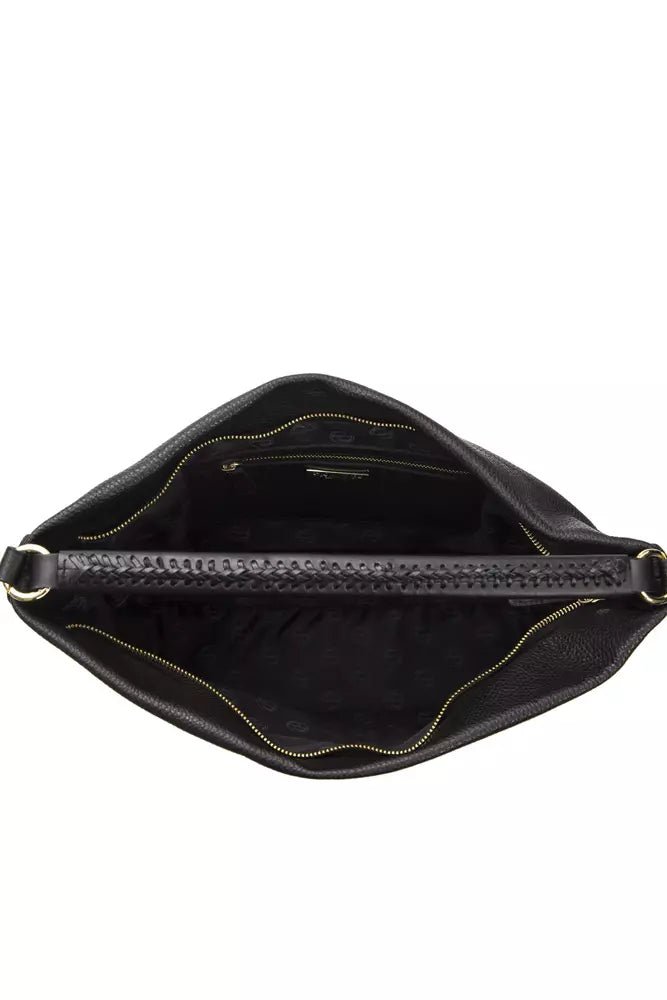 Pompei Donatella Black Leather Shoulder Bag - XT & Co