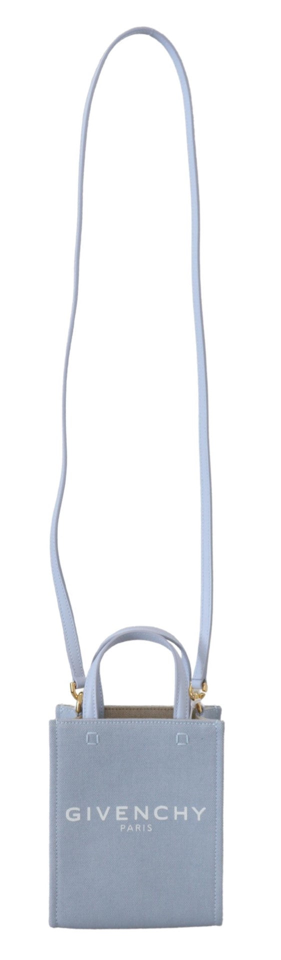 Givenchy Mini G Cloud Blue tote bag, canvas, front view