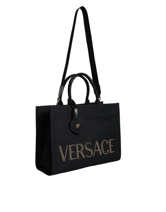 Versace Black Medusa Leather Crossbody Bag - XT & Co