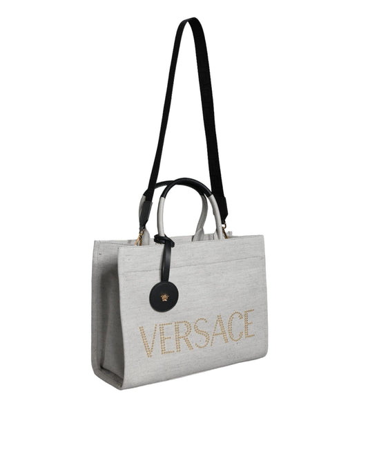 Versace White Leather Tote Bag - XT & Co