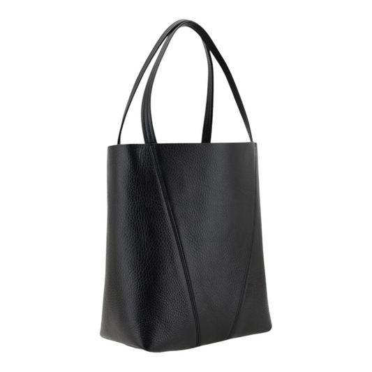 Chloé Leather Spin Shoulder Bag Black Leather