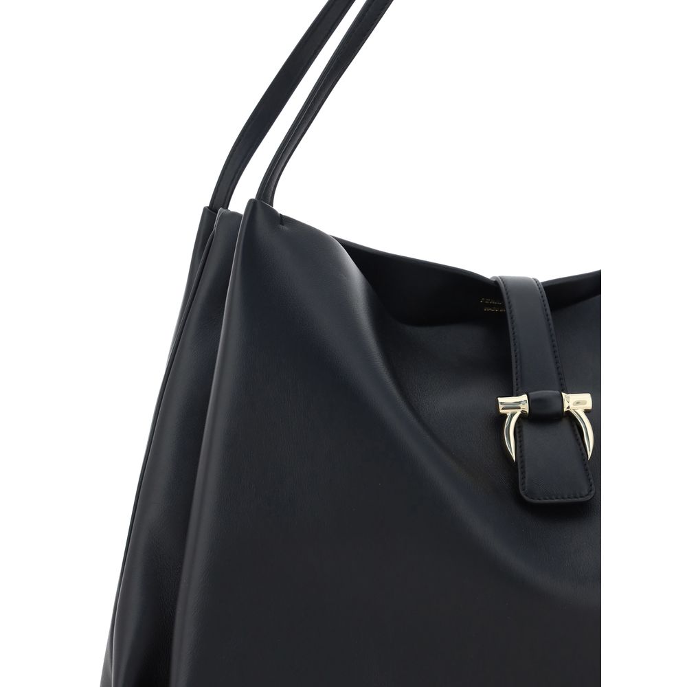 Ferragamo Black Mia Tote Bag