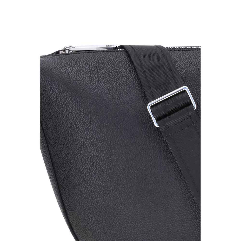 Fendi Black Calf Leather Bos Taurus Shoulder Bag