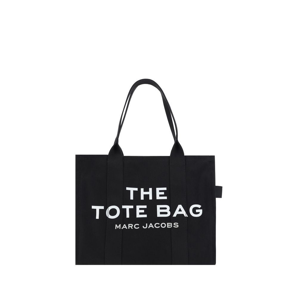 Marc Jacobs The Large Tote Bag Black Cotton tote front view