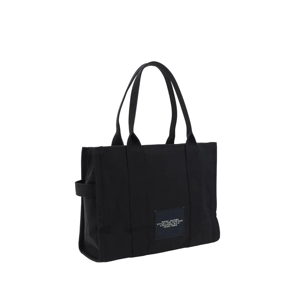 Marc Jacobs The Large Tote Bag black cotton, front view