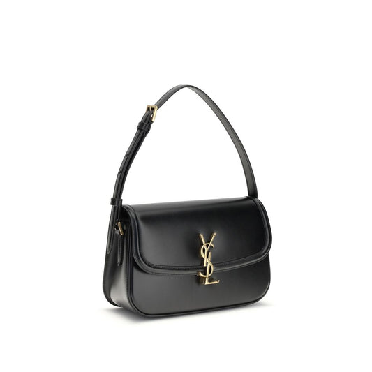 Saint Laurent Bos Taurus Black Leather Shoulder Bag - XT & Co