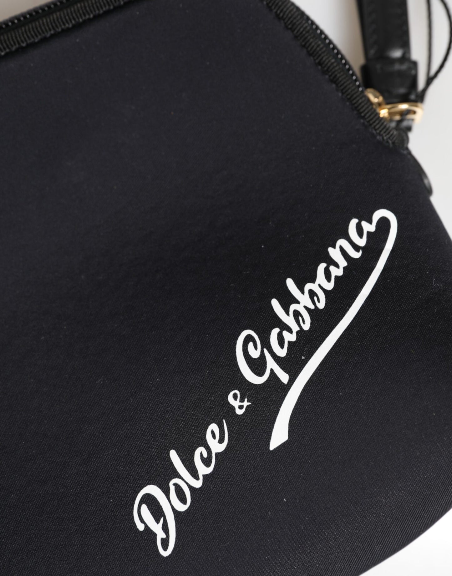 Dolce Gabbana Black DG Logo Print Clutch Pouch Bag - XT & Co