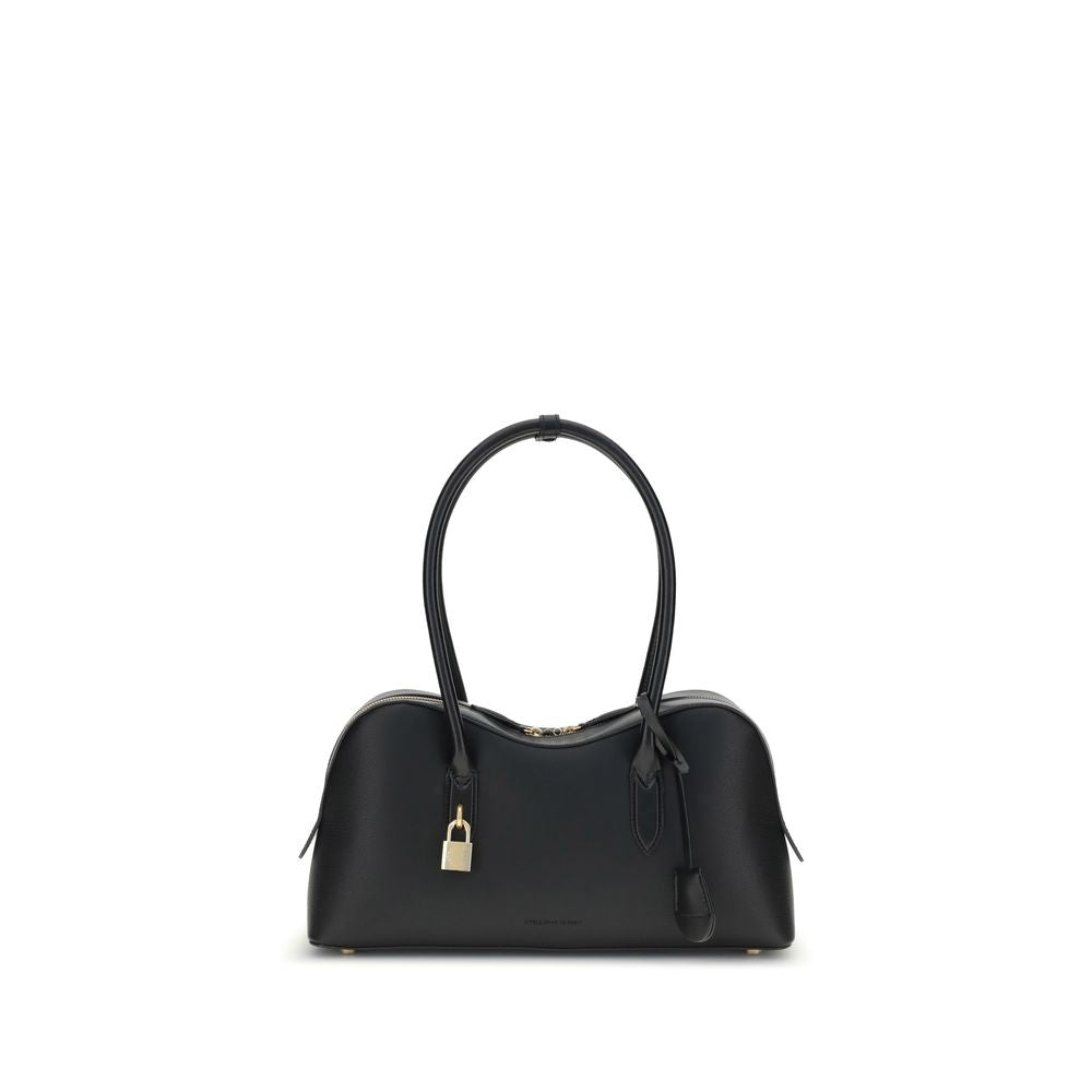 Stella McCartney Ryder black leather shoulder bag, front view