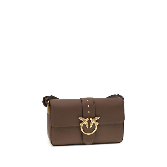 PINKO Brown Love leather Shoulder Bag - XT & Co