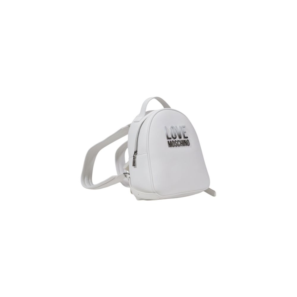 Love Moschino White Polyurethane Backpack - XT & Co