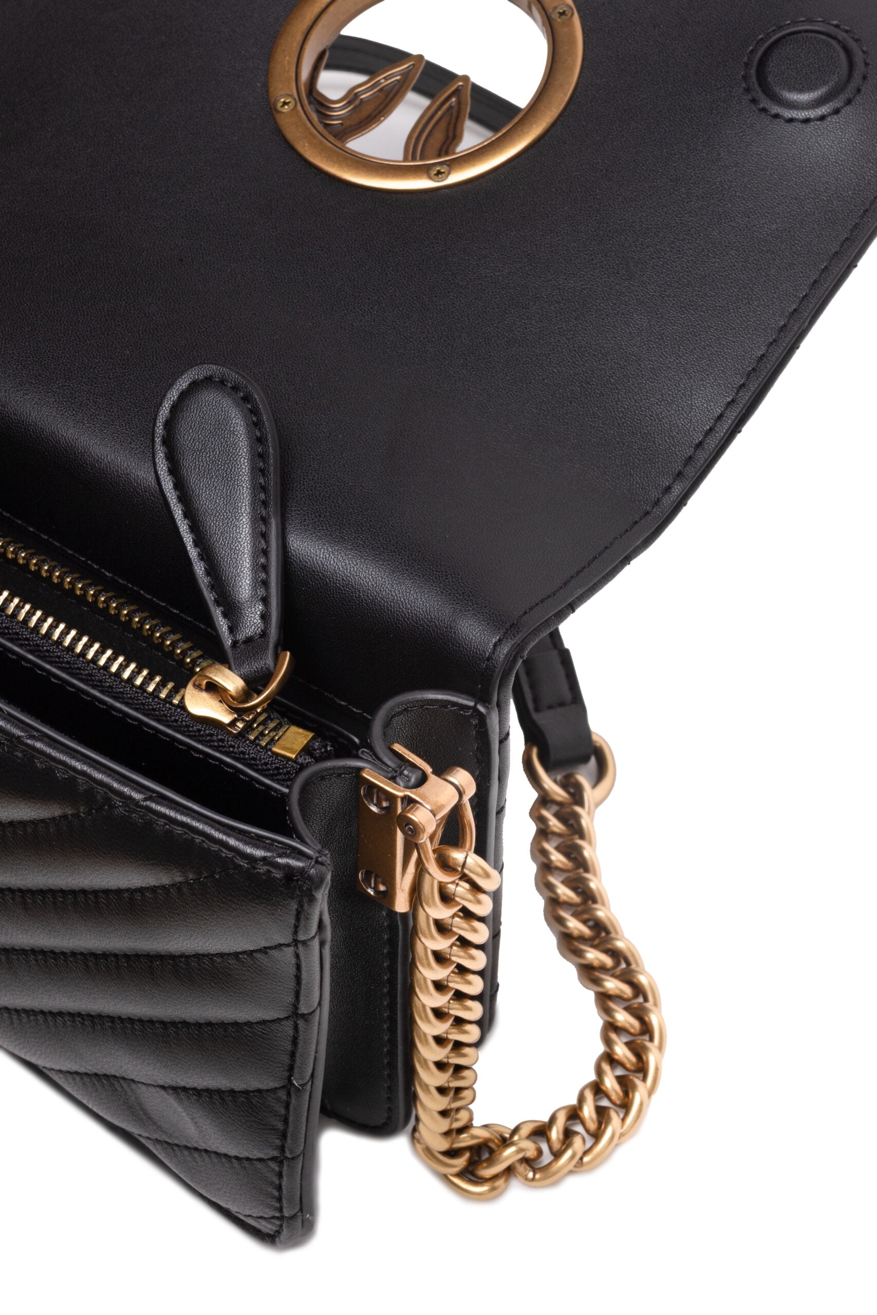 PINKO Black Love Click Mini Shoulder Bag