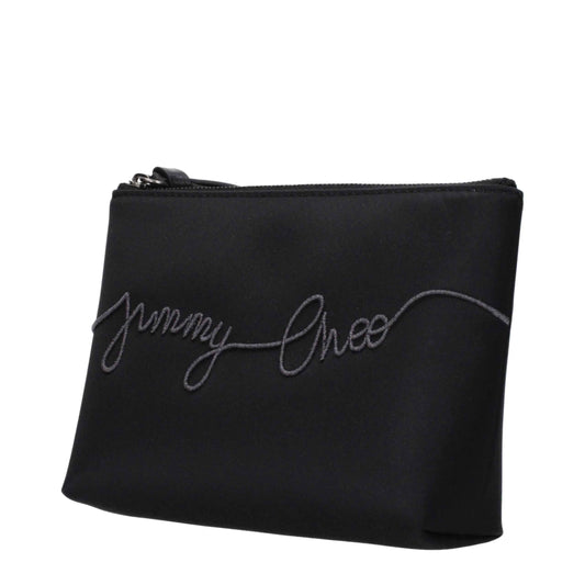 Jimmy Choo Black Satin Evening Clutch Bag - XT & Co