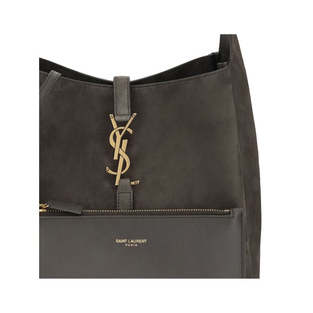 Saint Laurent Gray Le 5 à 7 suede Shoulder Bag - XT & Co