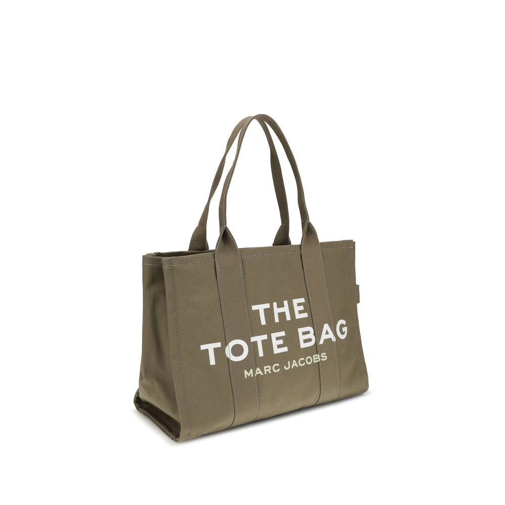Marc Jacobs The Large Tote Bag cotton khaki tote bag front view