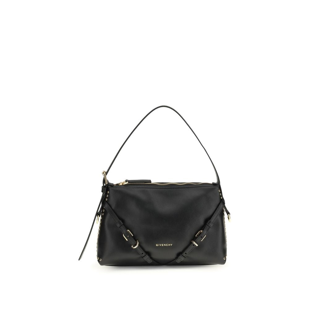 Givenchy Voyou Black Calf Leather Shoulder Bag, front view