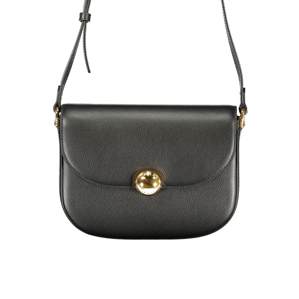 Furla Moonlight S Crossbody leather black bag, front view
