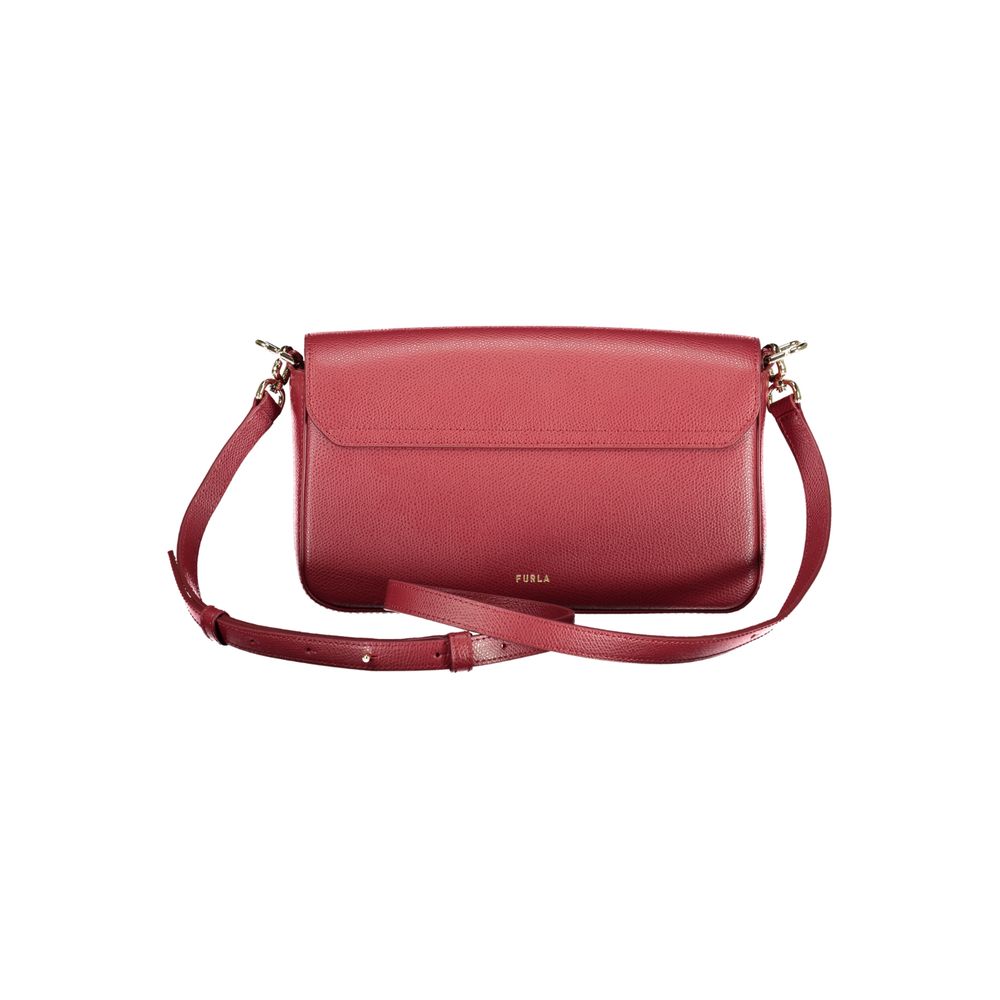 Furla XT & Co red leather crossbody bag front view