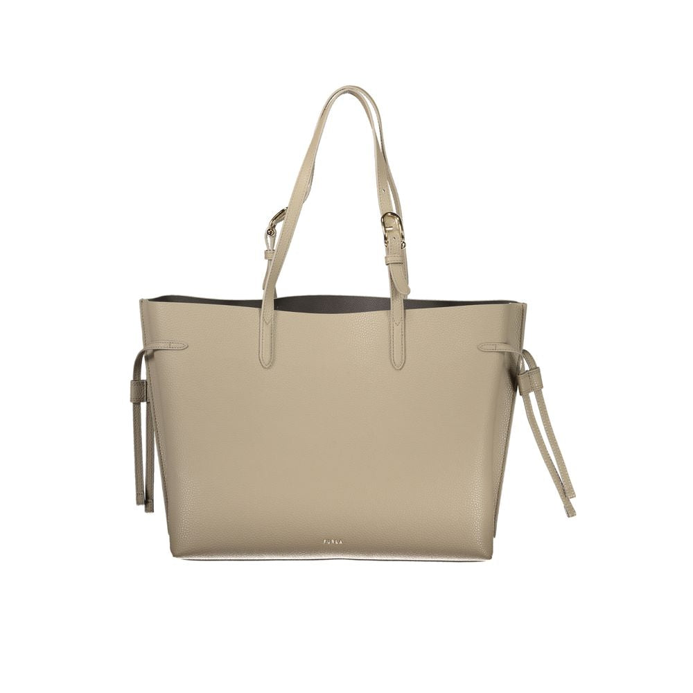 Furla Beige Ava Shoulder Bag