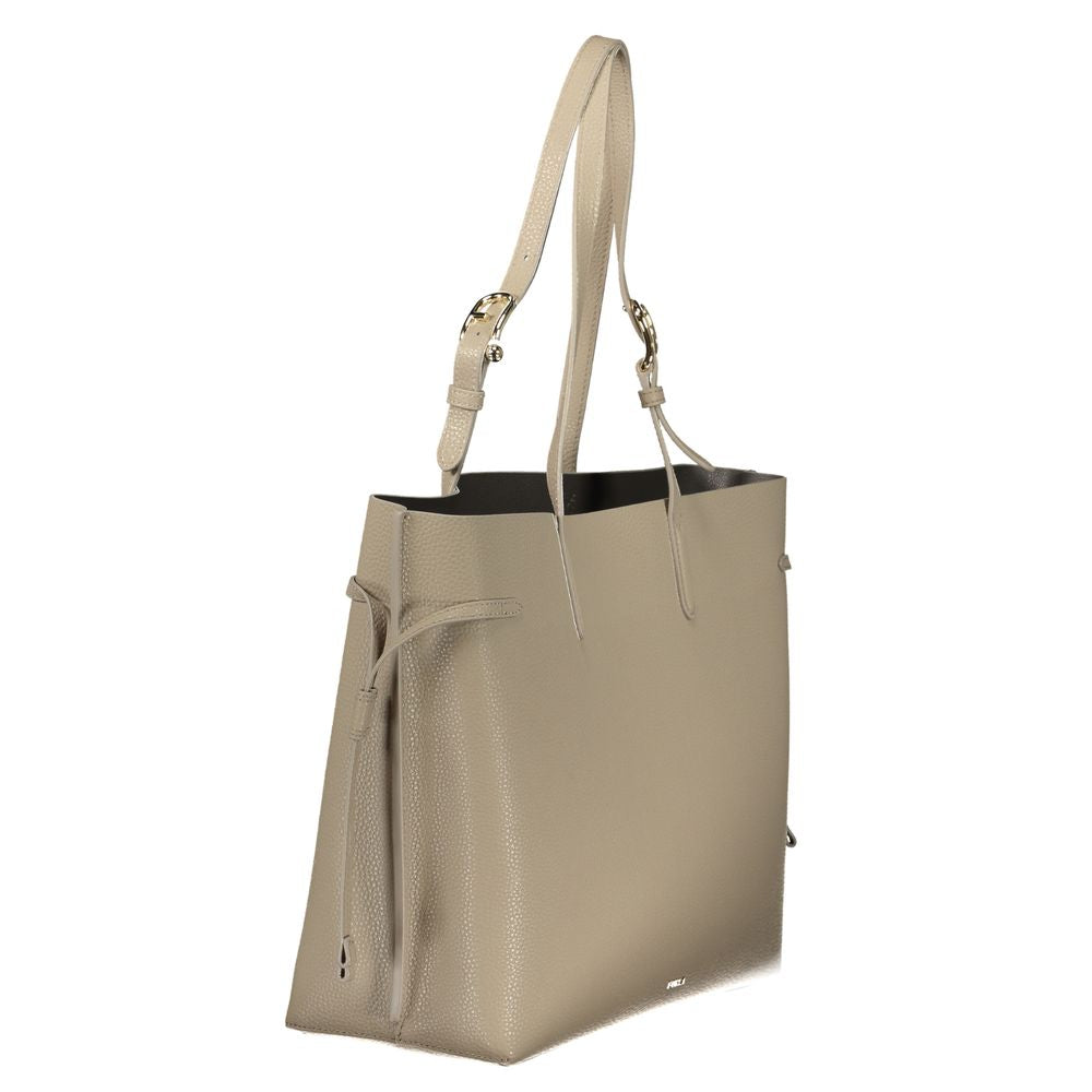 Furla Beige Ava Shoulder Bag