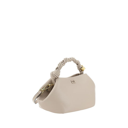Ganni White Calf Leather Bos Taurus Handbag by Ganni