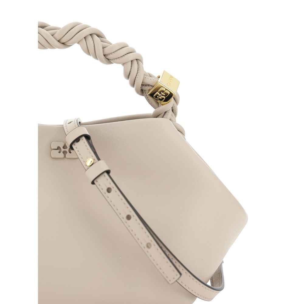Ganni White Calf Leather Bos Taurus Handbag by Ganni
