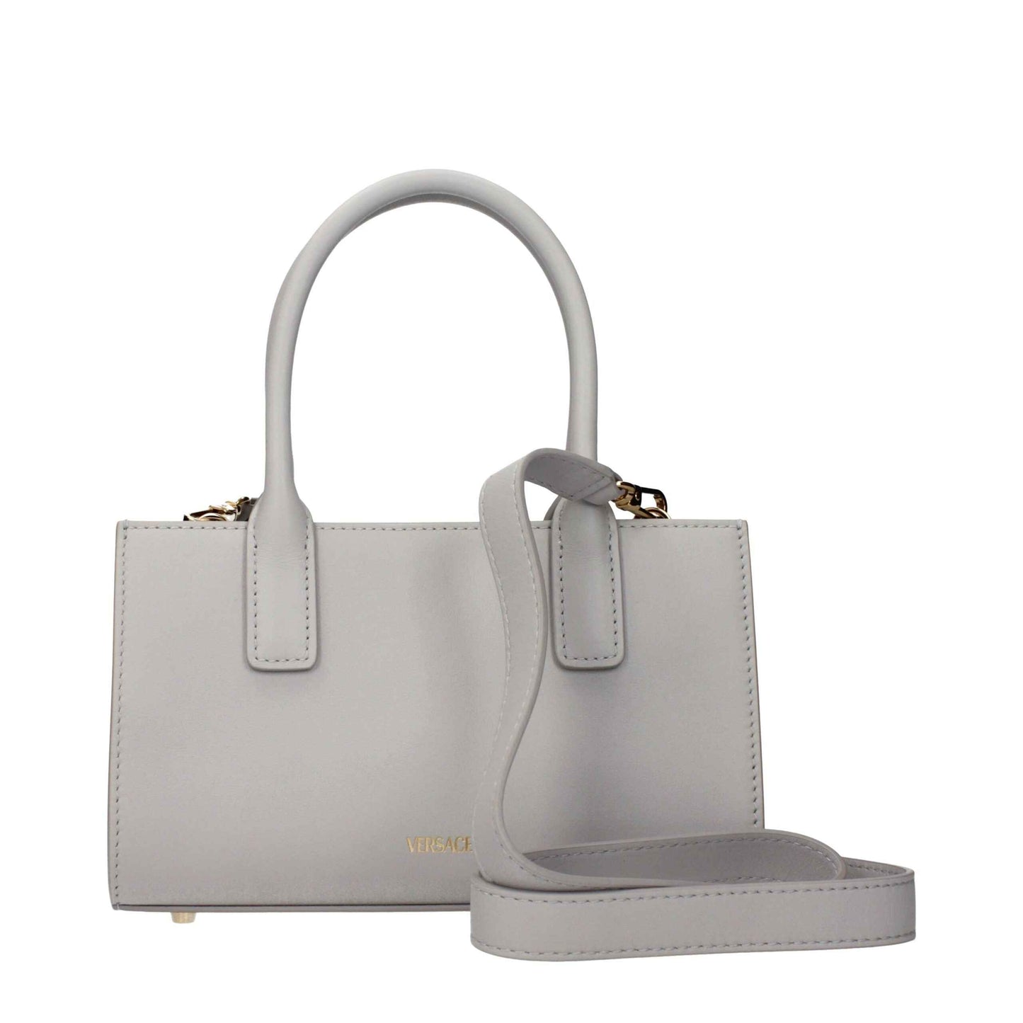 Versace Exquisite Gray Leather Handbag - XT & Co