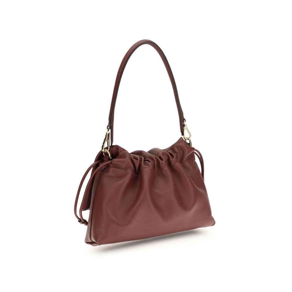 Fendi Bordeaux Calf Leather Shoulder Bag by Fendi