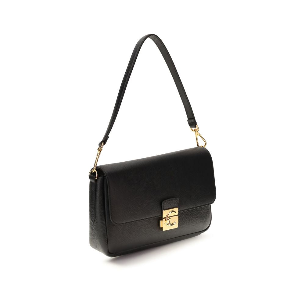 Coccinelle Black The C-Me Lock Medium  Shoulder Bag