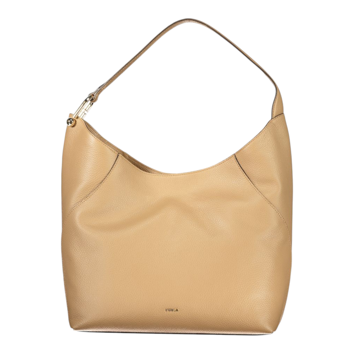 Bolso de hombro XT & Co FURLA Lara en piel granulada color marrón con cierre magnético y diseño elegante