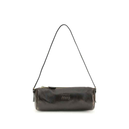 Miu Miu Brown Lamb Leather Shoulder Bag