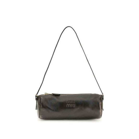 Miu Miu Brown Lamb Leather Shoulder Bag