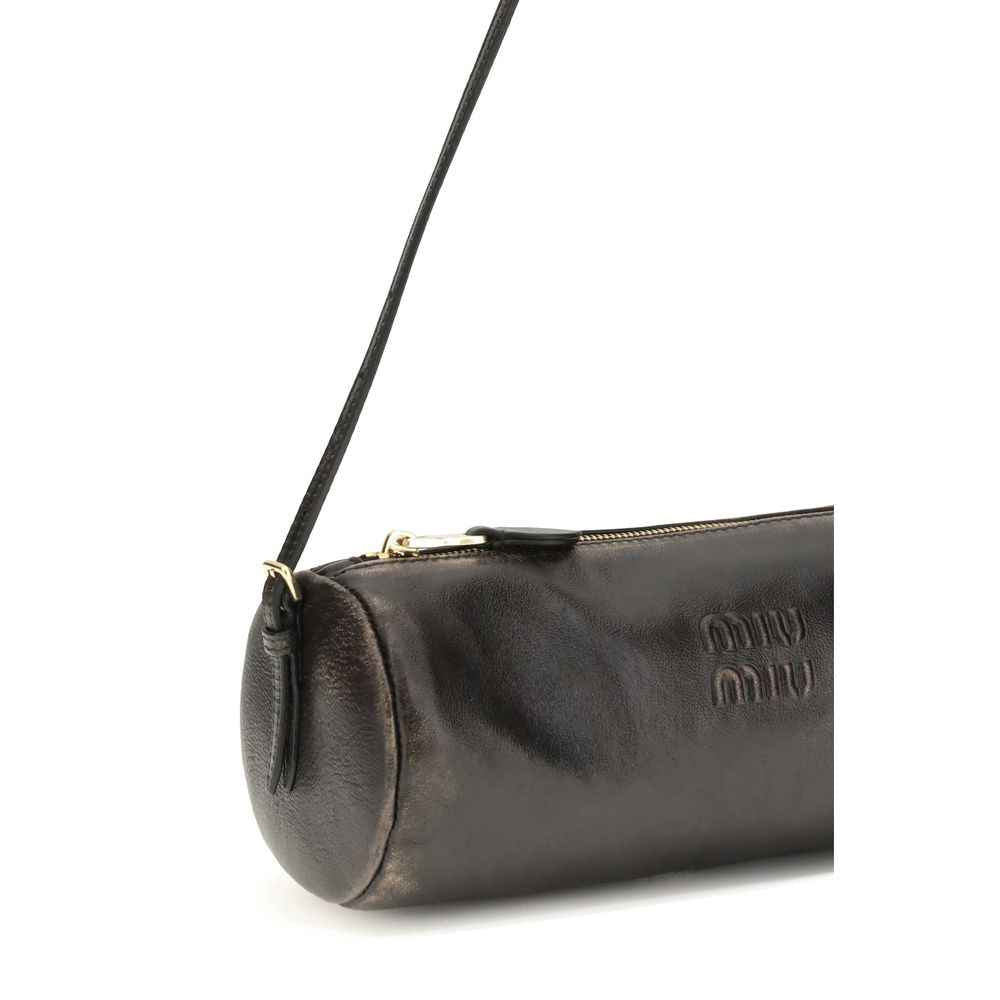 Miu Miu Brown Lamb Leather Shoulder Bag