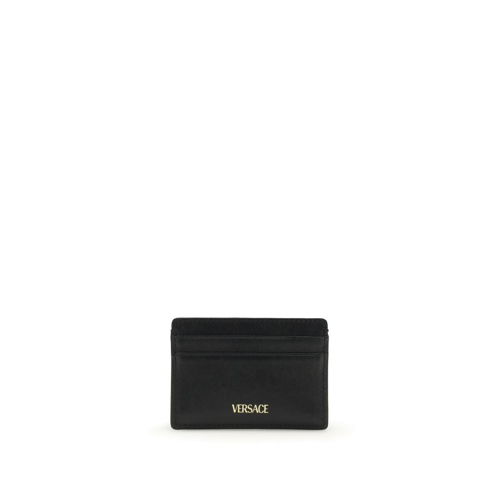 Versace Black Calf Leather Bos Taurus Wallet by Versace