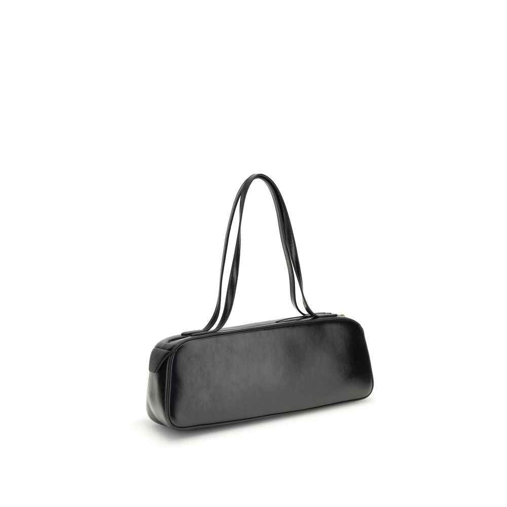 Khaite Black Calf Leather Bos Taurus Shoulder Bag