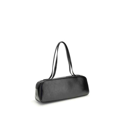 Khaite Black Calf Leather Bos Taurus Shoulder Bag