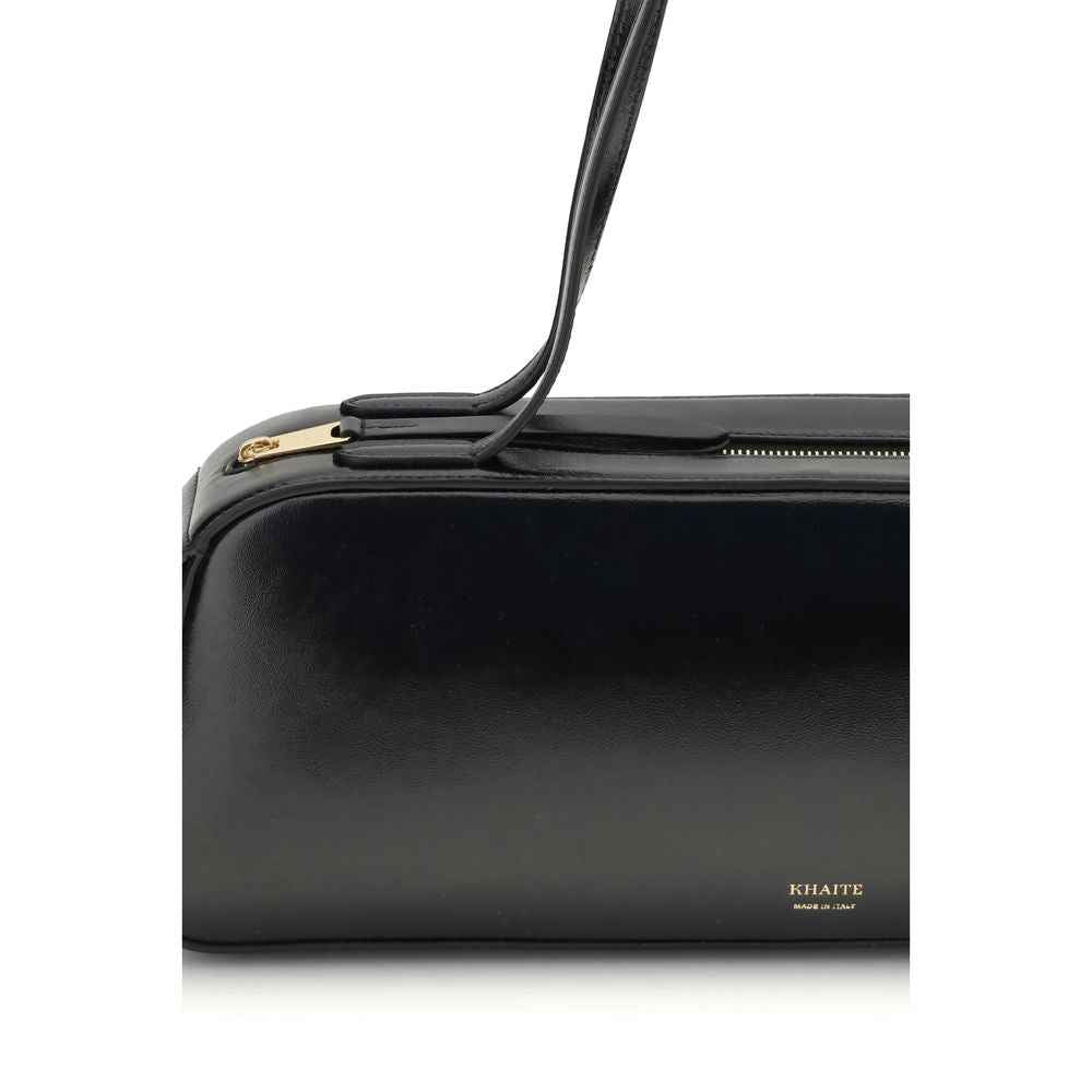 Khaite Black Calf Leather Bos Taurus Shoulder Bag