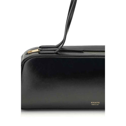 Khaite Black Calf Leather Bos Taurus Shoulder Bag