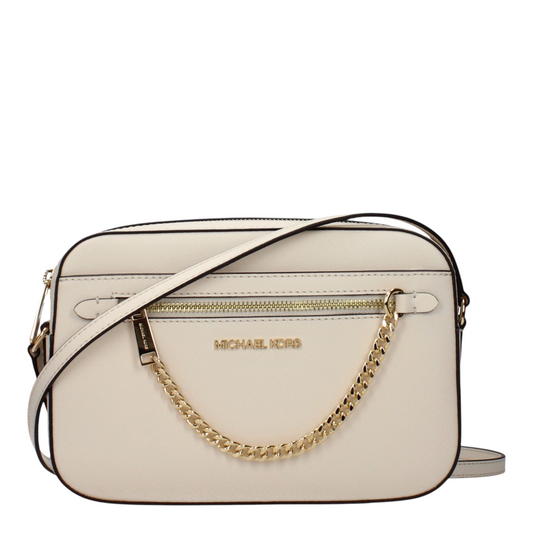 Michael Kors Jet Set Saffiano Bolso Bandolera Beige Geométrico