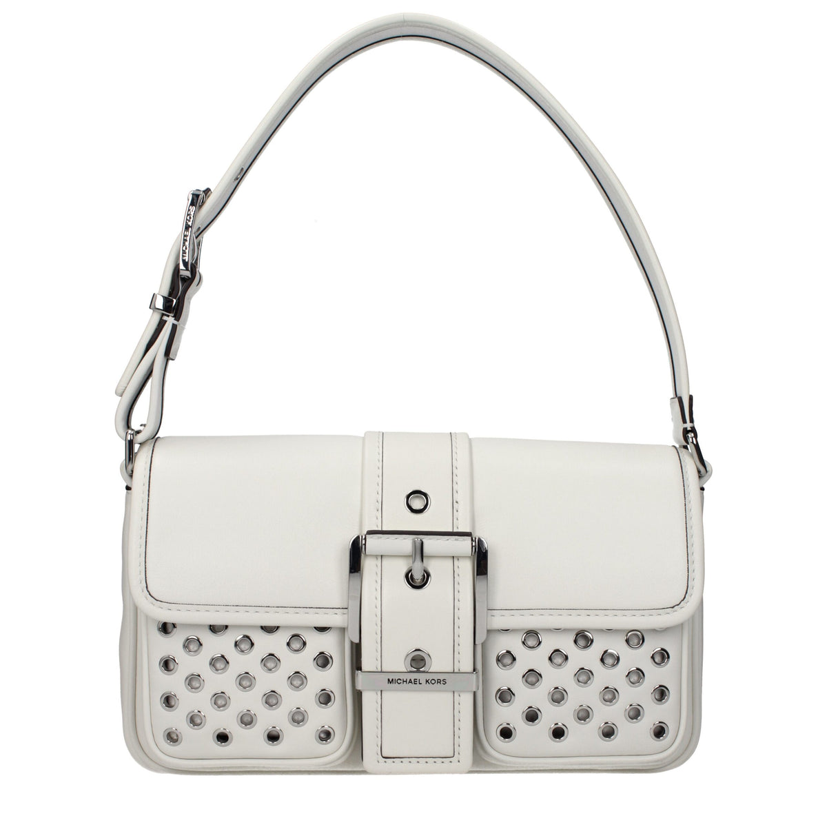 Michael Kors White Colby Shoulder Bag