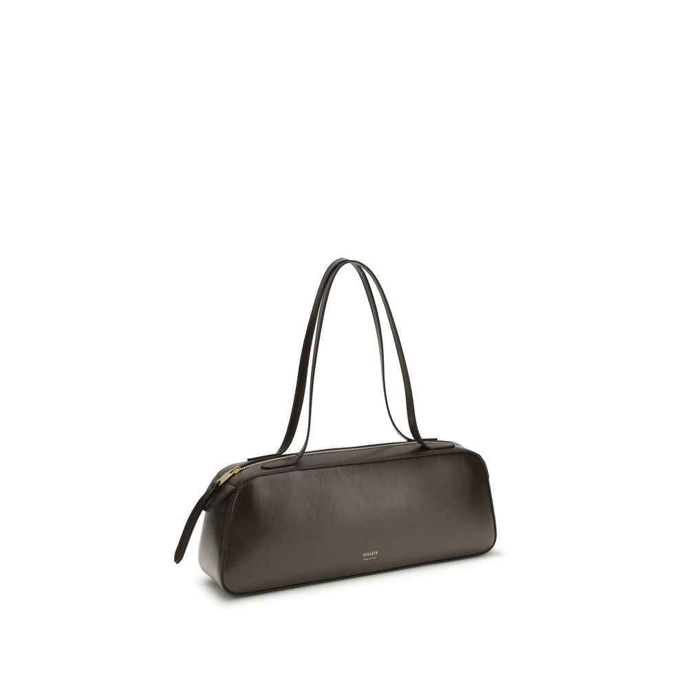 Khaite Brown Calf Leather Bos Taurus Shoulder Bag - XT & Co