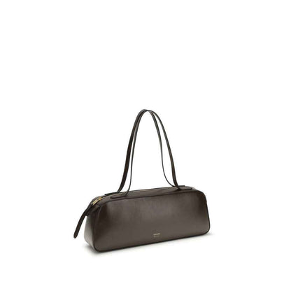 Khaite Brown Calf Leather Bos Taurus Shoulder Bag - XT & Co