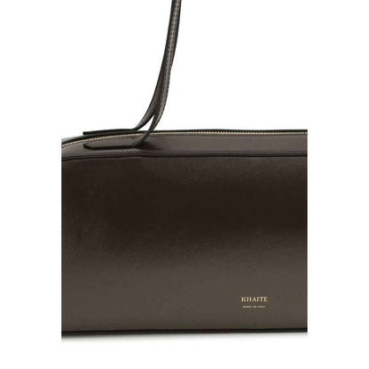 Khaite Brown Calf Leather Bos Taurus Shoulder Bag - XT & Co
