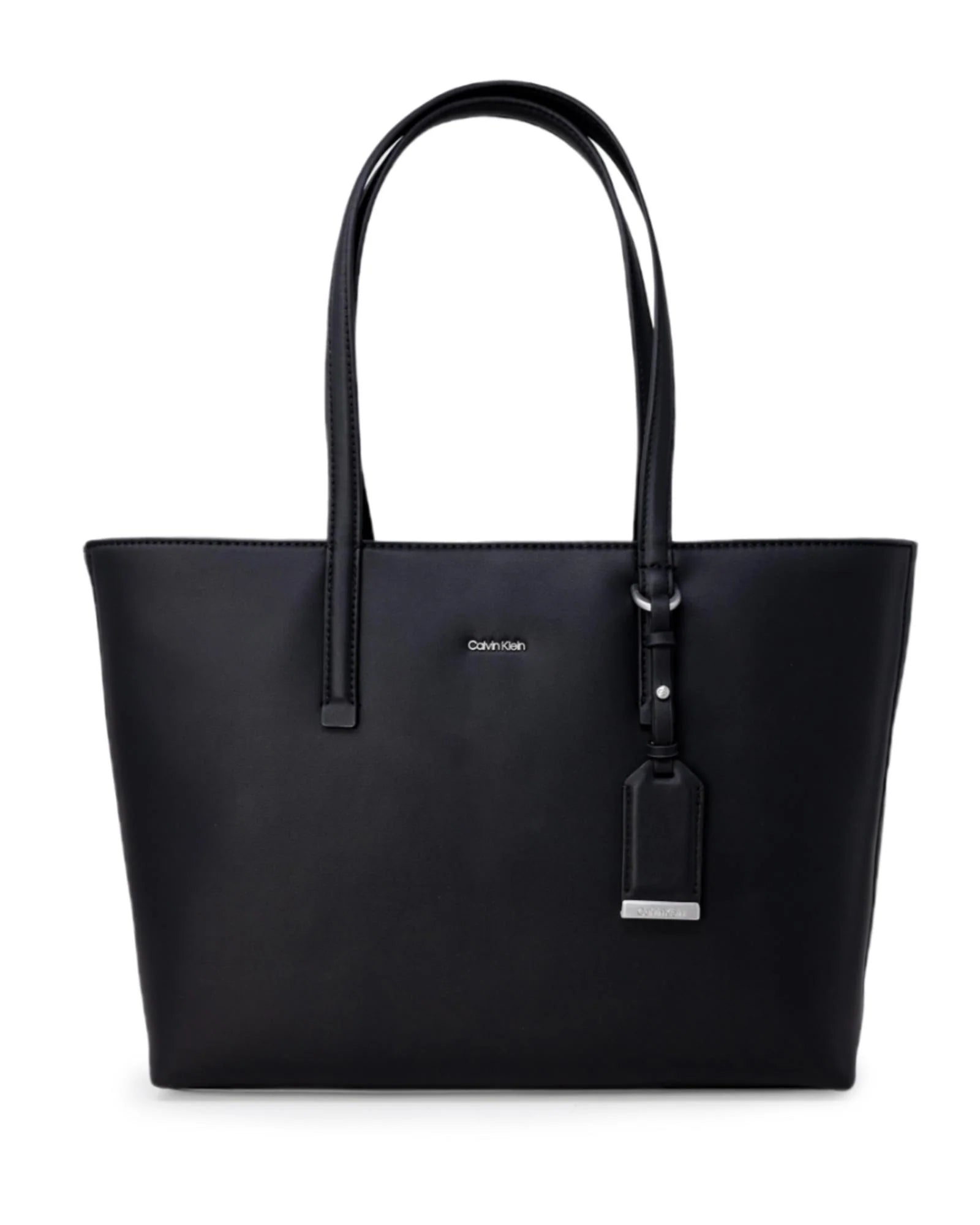 Calvin Klein Black Leather Tote Bag by Calvin Klein