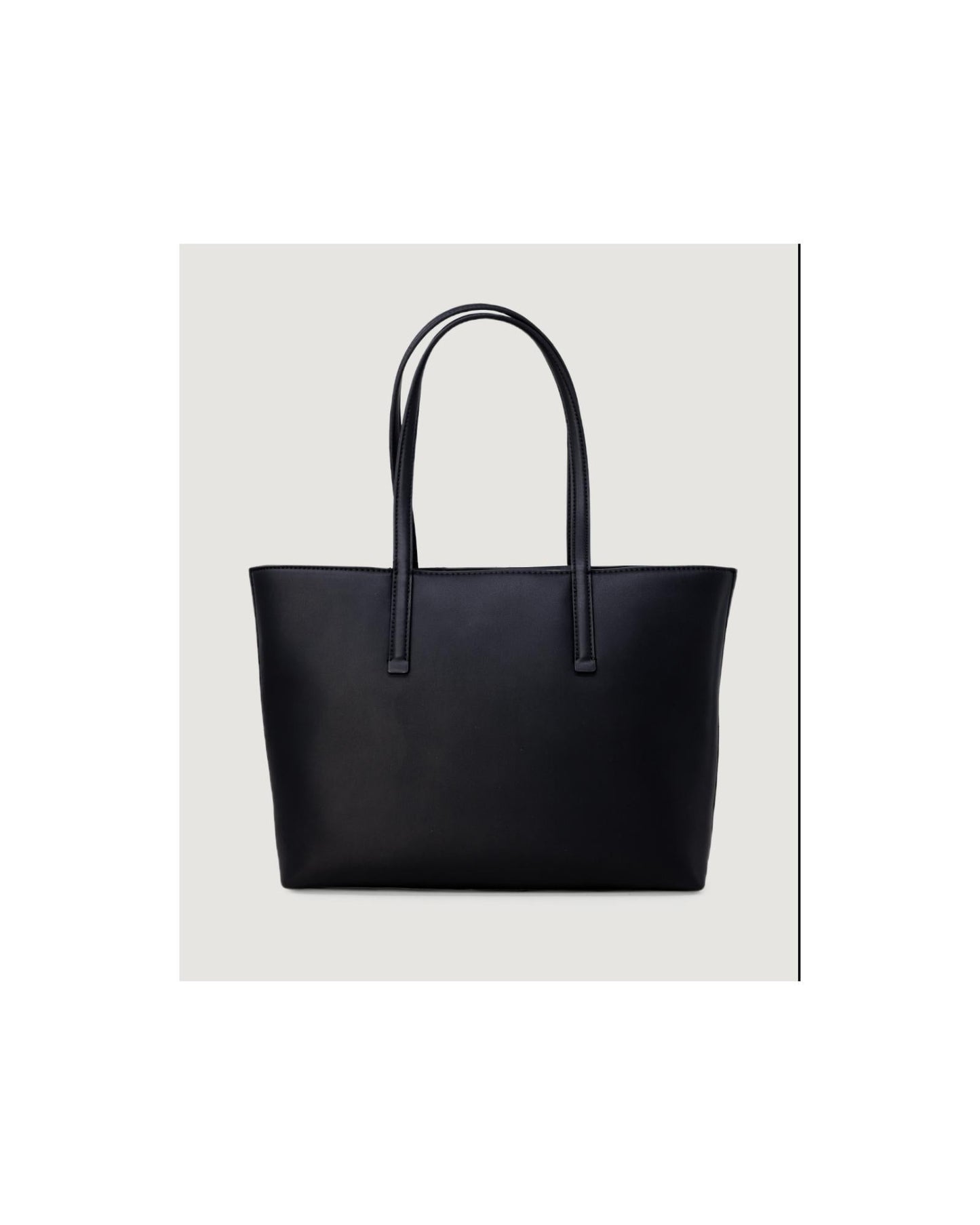 Calvin Klein Black Leather Tote Bag by Calvin Klein